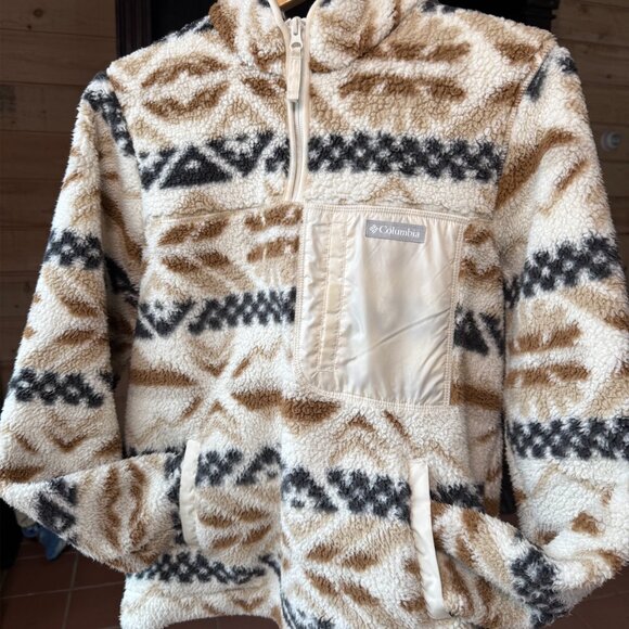 Columbia Women's Fleece Geometric Sweater Size Large - Picture 2 of 4